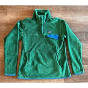 Patagonia Women’s Polartec Thermal Pro Fleece Pullover Quarter Snap Green Size L